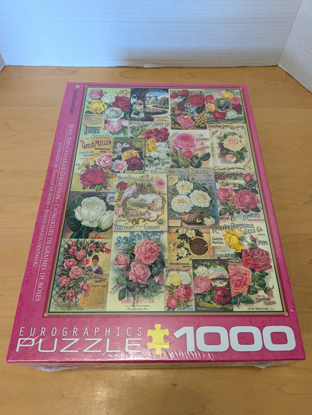Eurographics 1000 Piece Puzzle Smithsonian Roses Seed Catalogue Collection NEW